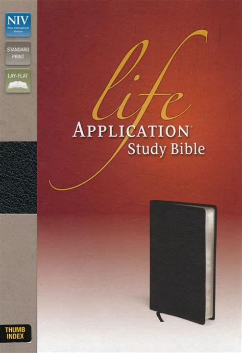 NIV Life Application Study Bible, Bonded Leather, Black Thumb-Indexed ...