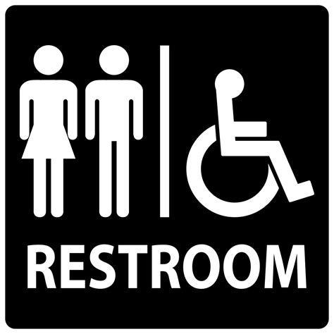 Unisex And Disabled Toilet Door Sign,Handicap Restroom Symbol 23137073 ...