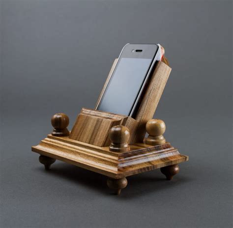 BUY Wooden phone stand 911948 - HANDMADE GOODS at MADEHEART.COM