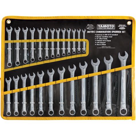 Yamoto Metric, Combination Spanner Set, 6 - 32mm, Set of 25, Chrome ...