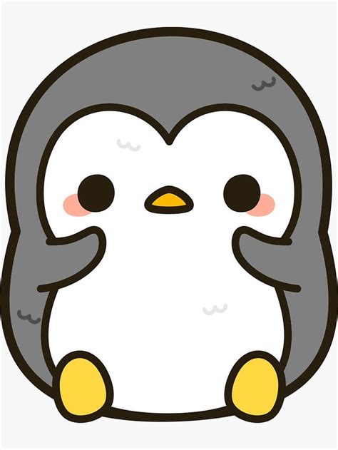 "Shy penguin" Sticker for Sale by peppermintpopuk | Şirin çizim ...