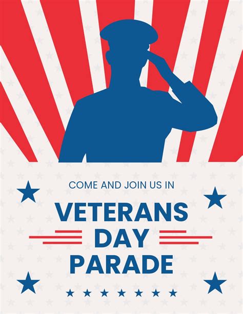 Veterans Day Parade Flyer Template in Word, Publisher, Google Docs ...