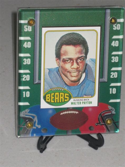 new just in 1976 topps walter payton rookie card in 1/2 inch