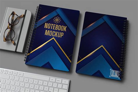 Front, Back Spiral Notebook Cover Mockup Graphic by Rami's design ...