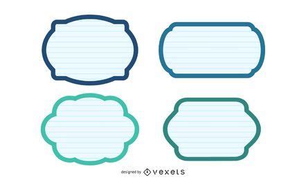 Set Of Paper Labels - Shapes Vector Download