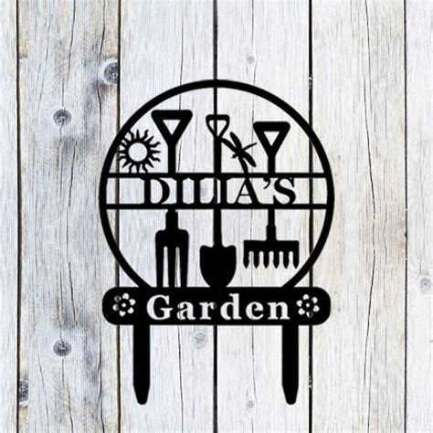 Custom Metal Garden Sign Garden Metal Stake Gardening Metal - Etsy