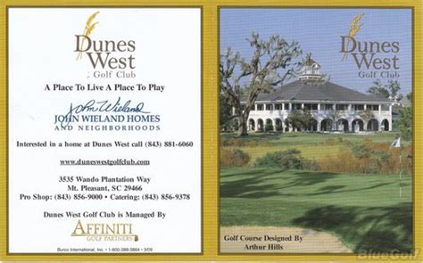 Dunes West Golf Club - Course Profile | Course Database