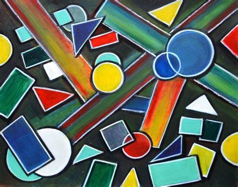 Buy Geometric Abstract painting, Acrylic painting by Manjiri Kanvinde ...