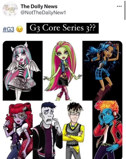 Monster high news! New Characters Returning to G3 (Potential core ...