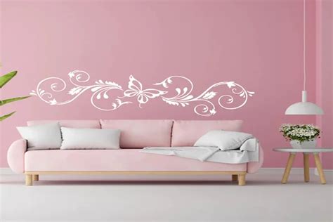 Latest Floral Butterfly wall stencil painting @ RS 270 | Aapkapainter