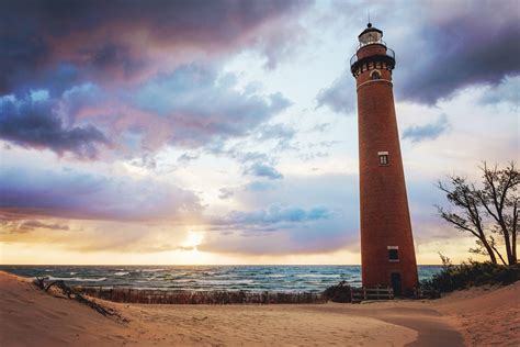 Little Sable Point Lighthouse Sunset - Michigan.Photography