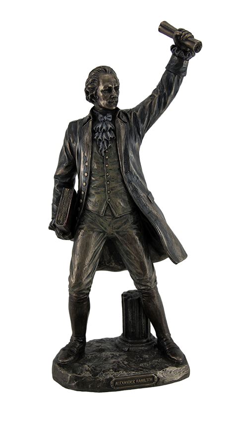 Alexander Hamilton Holding Book and Scroll Bronze Finish Statue 12 Inch ...