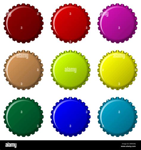 bottle caps in colors Stock Vector Image & Art - Alamy