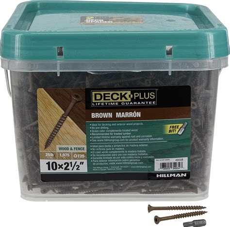 Brown Deck Screws (#10 x 2-1/2") 25lb