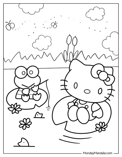 Hello Kitty And Keroppi Coloring Pages