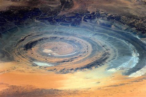 Eye of the sahara taken by russian cosmonaut sergey ryazansky. not ...