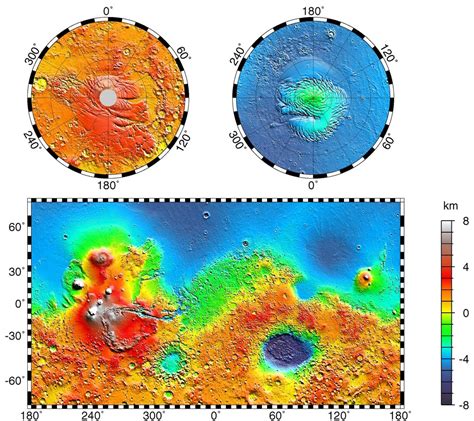 Maps of Mars Global Topography