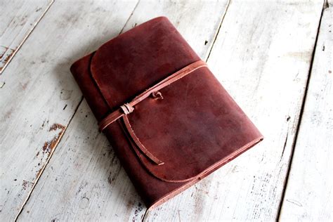 Refillable leather Journal. A5 refillable journal. Leather Book Cover ...