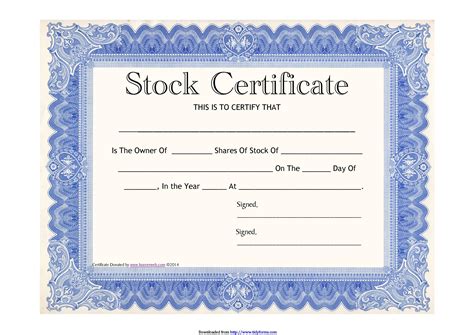 40+ Free Stock Certificate Templates (Word, PDF) ᐅ TemplateLab