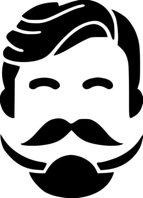 Mustache - Black and White Isolated Icon - Vector illustration 24162972 ...