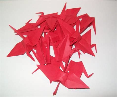 Wedding Origami Crane, Set Of 100 Red Origami Crane For Wedding ...