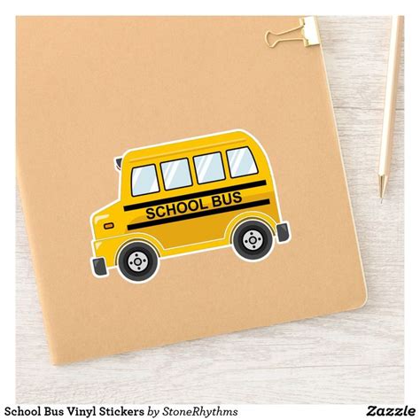 School Bus Vinyl Stickers | Zazzle | Vinyl sticker, School bus, School ...