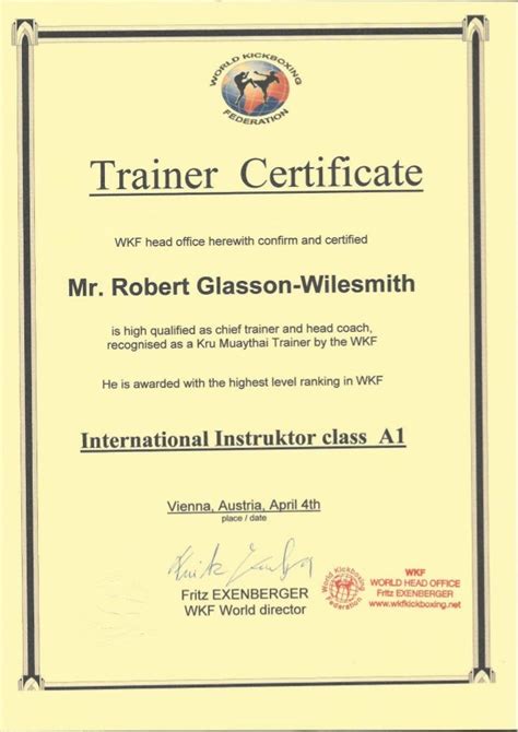 WKF Kru Master Trainer Certification