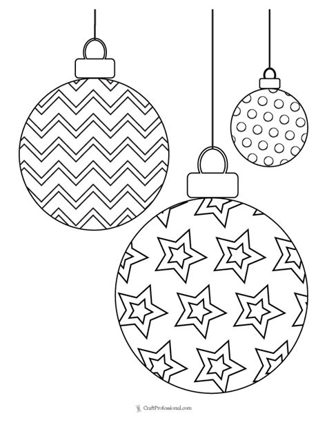 34 Christmas Ornament Coloring Pages