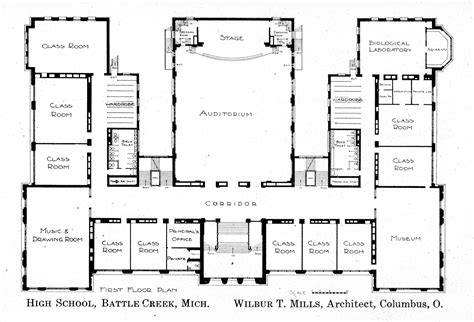 First floor plan | Knowlton School Digital Library | School floor plan ...