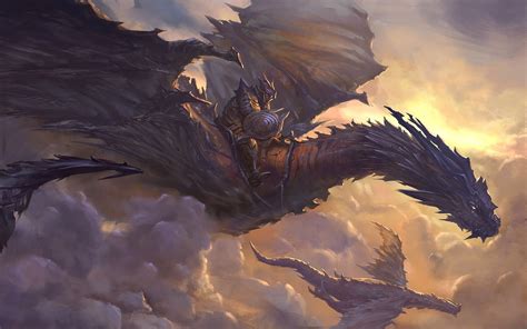 Wallpaper : fantasy art, artwork, concept art, dragon, mythology, cloud ...