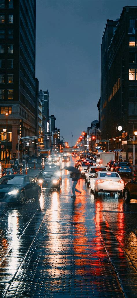 Rainy City Wallpaper Hd