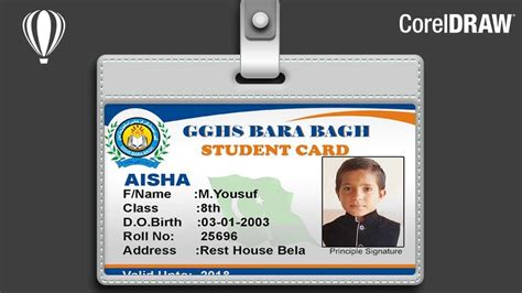 Student Card Design In Coreldraw In High School Id Card Template - Best ...