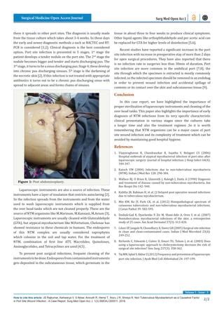 Non Tuberculous Mycobacterium as a Causative Factor in Port Site Wound ...