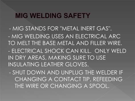 PPT - MIG WELDING SAFETY PowerPoint Presentation, free download - ID ...