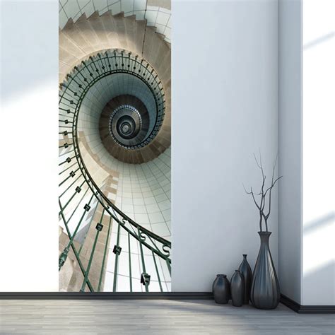 2pcs/Set Creative Spiral Staircase Door Stickers DIY Mural Bedroom ...