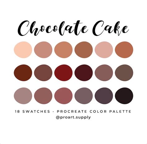 CHOCOLATE CAKE PROCREATE Color Palette Brown Purple Beige | Etsy