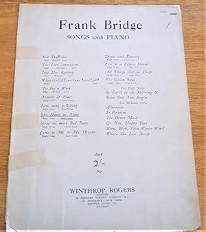 Thy Hand in Mine: Low Voice (Sheet Music) by Frank Bridge (Composer ...