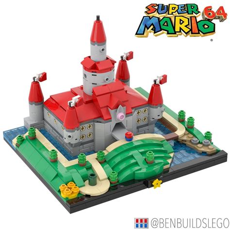 LEGO Peach's Castle from Super Mario 64 : Mario