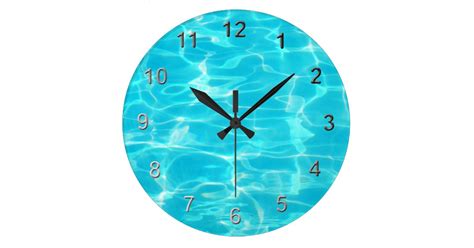 Swimming Pool. Large Clock | Zazzle.com