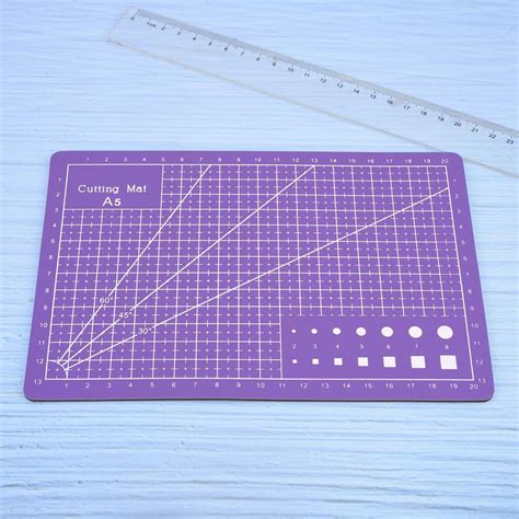 Tebru A5 Cutting Board, Grid Lines Cutting Board, A5 Grid Lines PVC ...