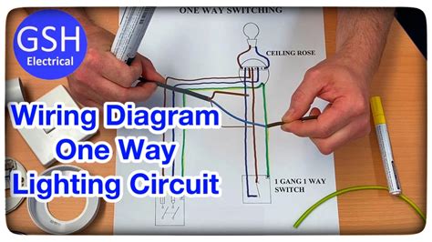 Wiring Diagram For a One Way Lighting Circuit Using the 3 Plate Method ...