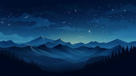 Starry Sky HD Dark Blue Night Wallpaper, HD Minimalist 4K Wallpapers ...