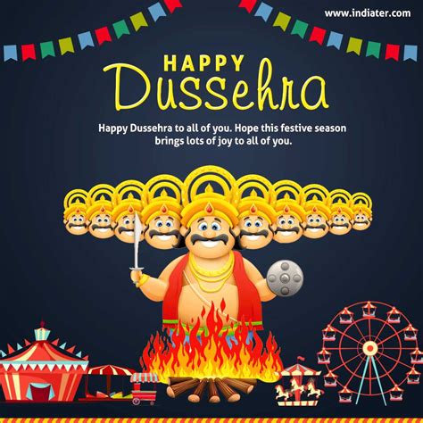 Happy Dussehra Wishes Vector Images with Quotes Free Download - Indiater