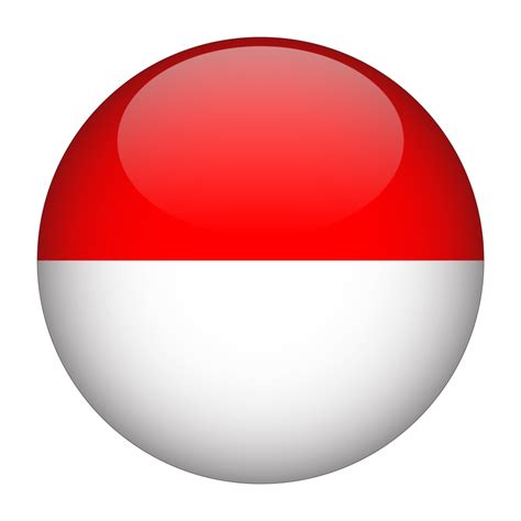 Indonesia 3D Rounded Flag with Transparent Background 15272227 PNG