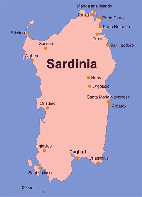 Sardinia Island Map