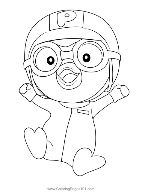 Happy Pororo Coloring Page Penguin Coloring Pages, Printable Coloring ...