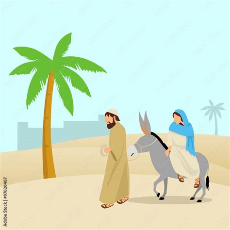 Journey To Bethlehem Stock Vector | Adobe Stock