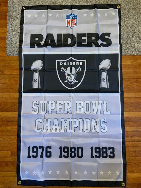 Las Vegas Raiders Super Bowl Banner Championship Flag - Etsy