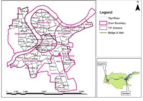 Surat city map according to town planning scheme (TPS) | Download ...