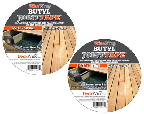 Deck Joist Butyl Barrier Tape Prevent Joist Wood Rot | DeckWise